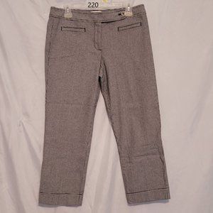 Ann Taylor Loft Houndstooth Capri Pants SZ 8